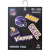 Lot de 5 bijoux de chaussures Jibbitz pour les « Minnesota Vikings » de la NFL Lot de 5 bijoux de chaussures Jibbitz pour les « Minnesota Vikings » de la NFL