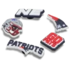 Lot de 5 Bijoux de chaussures Jibbitz pour les « New England Patriots » de la NFL Lot de 5 Bijoux de chaussures Jibbitz pour les « New England Patriots » de la NFL