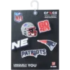 Lot de 5 Bijoux de chaussures Jibbitz pour les « New England Patriots » de la NFL Lot de 5 Bijoux de chaussures Jibbitz pour les « New England Patriots » de la NFL