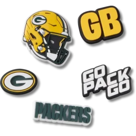 Lot de 5 Bijoux de chaussures Jibbitz pour les Packers de Green Bay de la NFL