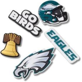 Lot de 5 Bijoux de chaussures Jibbitz pour les « Philadelphia Eagles » de la NFL