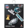 Lot de 5 Bijoux de chaussures Jibbitz pour les « Philadelphia Eagles » de la NFL Lot de 5 Bijoux de chaussures Jibbitz pour les « Philadelphia Eagles » de la NFL