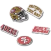 Lot de 5 Bijoux de chaussures Jibbitz pour les San Francisco 49ers de la NFL Lot de 5 Bijoux de chaussures Jibbitz pour les San Francisco 49ers de la NFL