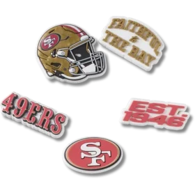 Lot de 5 Bijoux de chaussures Jibbitz pour les San Francisco 49ers de la NFL