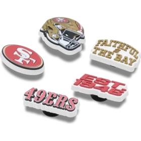 Lot de 5 Bijoux de chaussures Jibbitz pour les San Francisco 49ers de la NFL