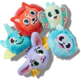 Lot de 5 Bijoux Jibbitz « Animaux fantastiques en peluche »