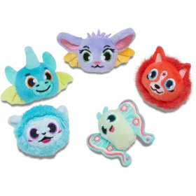 Lot de 5 Bijoux Jibbitz « Animaux fantastiques en peluche »