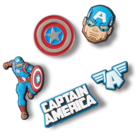 Lot de 5 Bijoux Jibbitz™ Captain America