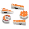 Lot de 5 Bijoux Jibbitz™ Clemson Univ