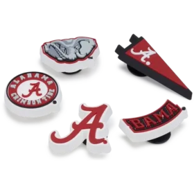Lot de 5 Bijoux Jibbitz de l&rsquo;université d&rsquo;Alabama