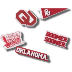 Lot de 5 Bijoux Jibbitz de l&rsquo;université d&rsquo;Oklahoma