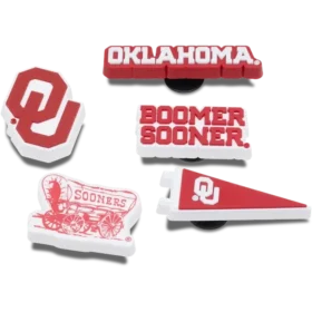 Lot de 5 Bijoux Jibbitz de l&rsquo;université d&rsquo;Oklahoma