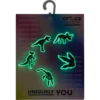 Lot de 5 Bijoux Jibbitz « Dino » phosphorescents pour bijoux de chaussures
