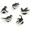 Lot de 5 Bijoux Jibbitz « Dino » phosphorescents pour bijoux de chaussures