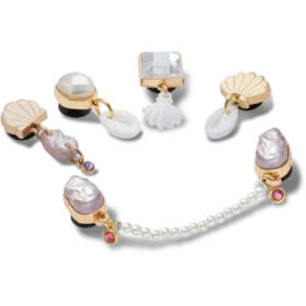 Lot de 5 Bijoux Jibbitz « Elevated Pearl »