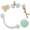 Lot de 5 Bijoux Jibbitz « Fleurs délicates bleues »