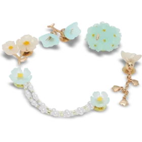 Lot de 5 Bijoux Jibbitz « Fleurs délicates bleues »