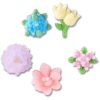 Lot de 5 Bijoux Jibbitz « Fleurs en perles »