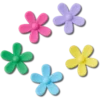Lot de 5 Bijoux Jibbitz « Flower Power » Lot de 5 Bijoux Jibbitz « Flower Power »