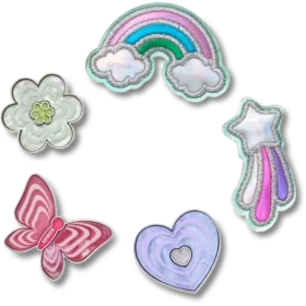 Lot de 5 Bijoux Jibbitz « Funky Girly Icons »