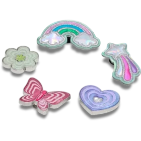 Lot de 5 Bijoux Jibbitz « Funky Girly Icons »