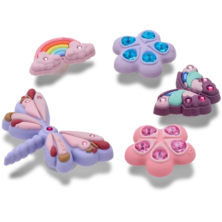 Lot de 5 Bijoux Jibbitz « Insectes du jardin magique » Lot de 5 Bijoux Jibbitz « Insectes du jardin magique »
