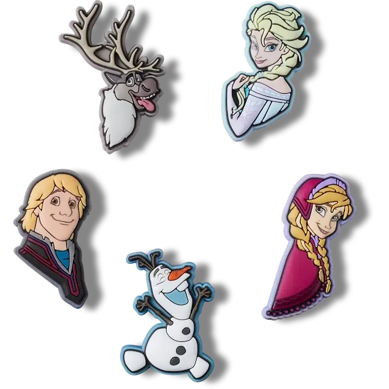 Lot de 5 Bijoux Jibbitz « La Reine des neiges » Lot de 5 Bijoux Jibbitz « La Reine des neiges »