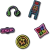 Lot de 5 Bijoux Jibbitz « Level up Gamer » Lot de 5 Bijoux Jibbitz « Level up Gamer »