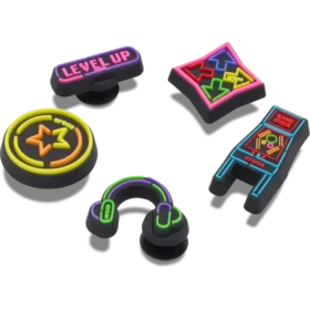 Lot de 5 Bijoux Jibbitz « Level up Gamer »
