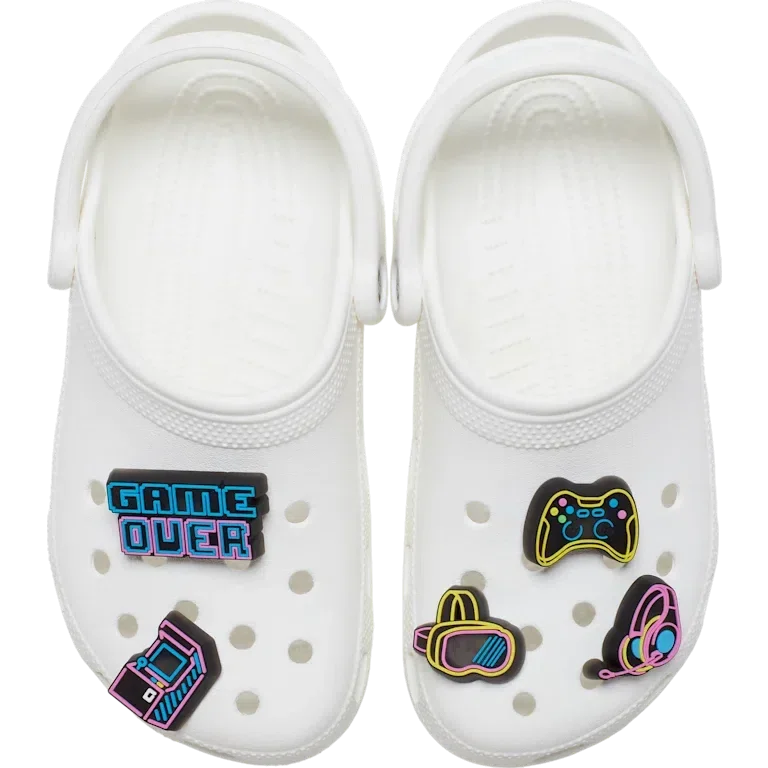 Lot de 5 Bijoux Jibbitz « Lights up Neon Gamer » Lot de 5 Bijoux Jibbitz « Lights up Neon Gamer »