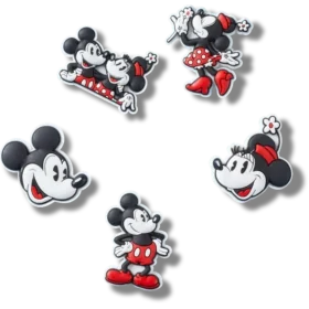 Lot de 5 Bijoux Jibbitz™ Mickey et Minnie en PVC