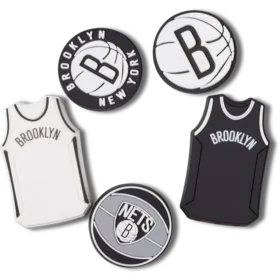 Lot de 5 Bijoux Jibbitz™ NBA Brooklyn Nets
