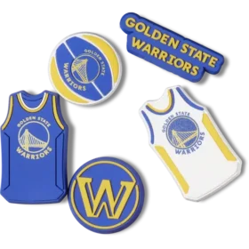 Lot de 5 Bijoux Jibbitz™ NBA Golden State Warriors