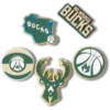 Lot de 5 Bijoux Jibbitz™ NBA Milwaukee Bucks Lot de 5 Bijoux Jibbitz™ NBA Milwaukee Bucks