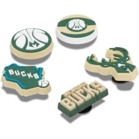 Lot de 5 Bijoux Jibbitz™ NBA Milwaukee Bucks