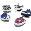 Lot de 5 Bijoux Jibbitz NHL® Canadiens de Montréal® Lot de 5 Bijoux Jibbitz NHL® Canadiens de Montréal®