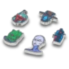 Lot de 5 Bijoux Jibbitz « Personnages Star Wars™ » Lot de 5 Bijoux Jibbitz « Personnages Star Wars™ »