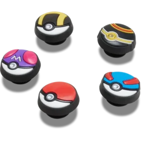 Lot de 5 Bijoux Jibbitz « Poke Ball »