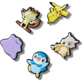 Lot de 5 Bijoux Jibbitz Pokémon assortis