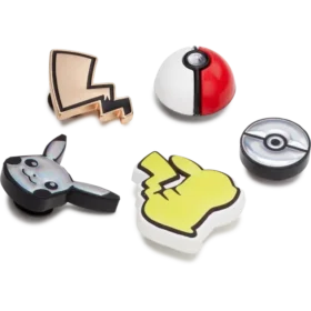 Lot de 5 Bijoux Jibbitz™ « Pokémon » en relief