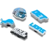Lot de 5 Bijoux Jibbitz pour bijoux de chaussures « Detroit Lions » de la NFL Lot de 5 Bijoux Jibbitz pour bijoux de chaussures « Detroit Lions » de la NFL