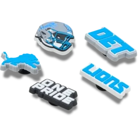 Lot de 5 Bijoux Jibbitz pour bijoux de chaussures « Detroit Lions » de la NFL
