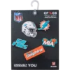 Lot de 5 Bijoux Jibbitz pour chaussures « Miami Dolphins » de la NFL Lot de 5 Bijoux Jibbitz pour chaussures « Miami Dolphins » de la NFL