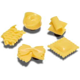 Lot de 5 Bijoux Jibbitz « Pâtes réalistes »