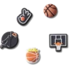 Lot de 5 Bijoux Jibbitz « Équipe de basket »