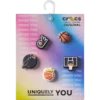 Lot de 5 Bijoux Jibbitz « Équipe de basket »