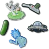 Lot de 5 Bijoux Jibbitz Rick et Morty