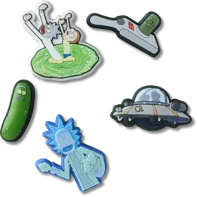Lot de 5 Bijoux Jibbitz Rick et Morty