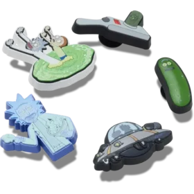 Lot de 5 Bijoux Jibbitz Rick et Morty