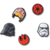 Lot de 5 Bijoux Jibbitz « Symboles Star Wars » Lot de 5 Bijoux Jibbitz « Symboles Star Wars »